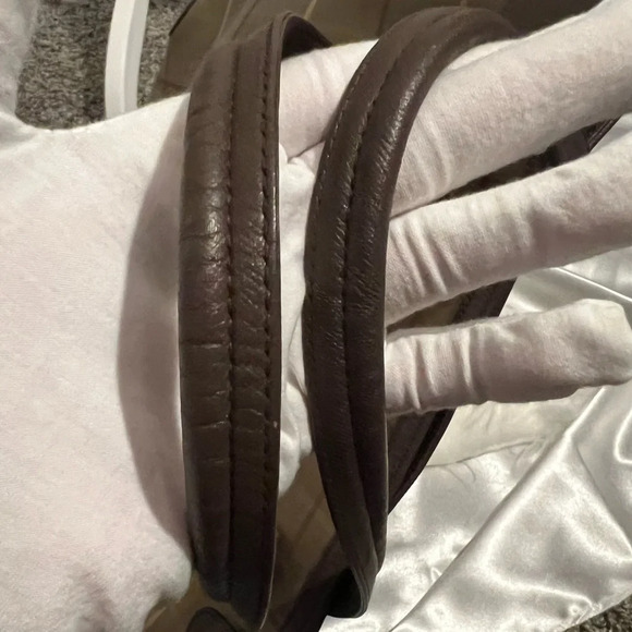 Burberry vintage classic plaid canvas tote‎ with leather trim w/coa - Picture 7 of 11